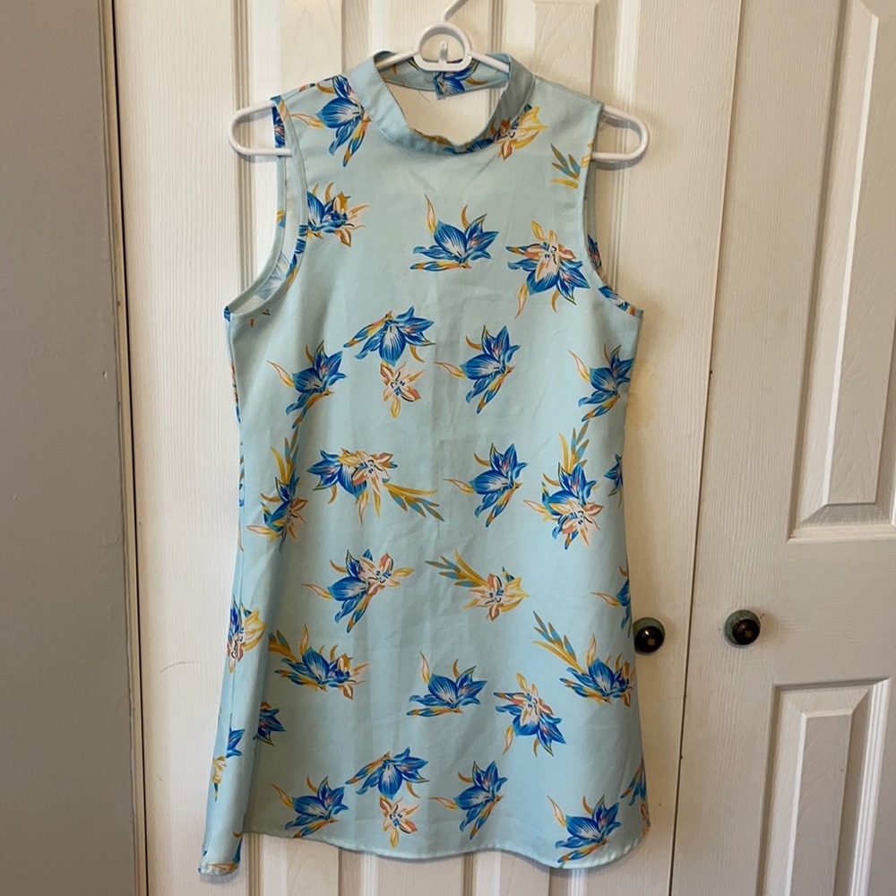 Women’s Flowy Halter Dress with Open Back